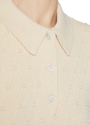  - NACKIYÉ - Collared Bauble Cotton Knit Top