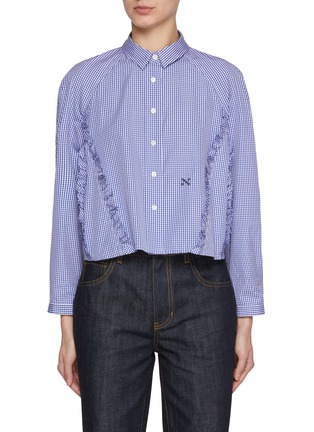 首图 - 点击放大 - NACKIYÉ - Ruffled Gingham Cotton Shirt