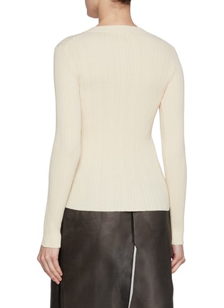 背面 - 点击放大 - NACKIYÉ - Buttoned Crewneck Cotton Rib Knit Top