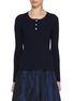 首图 - 点击放大 - NACKIYÉ - Buttoned Crewneck Cotton Rib Knit Top