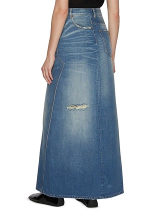 背面 - 点击放大 - MM6 MAISON MARGIELA - Deconstructed Medium Wash Denim Maxi Skirt