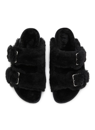 细节 - 点击放大 - BIRKENSTOCK 1774 - ARIZONA 皮毛一体搭扣凉鞋