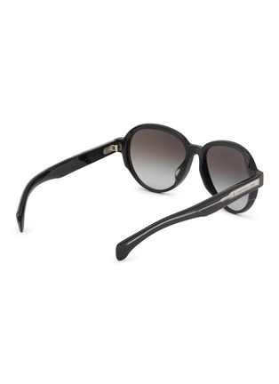 模特儿示范图 - 点击放大 - MONCLER EYEWEAR - Acetate Round Pilot Sunglasses