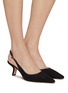 模特儿示范图 - 点击放大 - SAM EDELMAN - Bianka 60 Suede Slingbacks Pumps