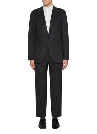 首图 - 点击放大 - BRUNELLO CUCINELLI - Notch Lapel Single Breasted Pinstripe Wool Cashmere Suit