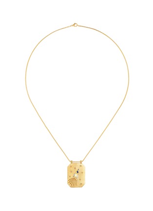 细节 - 点击放大 - MARIE LICHTENBERG - Love You Diamond 18K Gold Scapular Chain Necklace