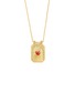 细节 - 点击放大 - MARIE LICHTENBERG - Heart Diamond 18K Gold Scapular Chain Necklace