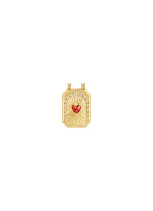 首图 - 点击放大 - MARIE LICHTENBERG - Heart Diamond 18K Gold Scapular Chain Necklace