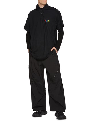模特儿示范图 - 点击放大 - BALENCIAGA - X eBay Oversized Ebay Logo Cotton T-Shirt