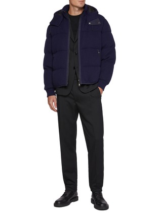 模特儿示范图 - 点击放大 - ZEGNA - Oasi Cashmere Hooded Puffer Jacket