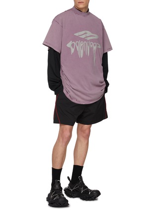 模特儿示范图 - 点击放大 - BALENCIAGA - 松紧腰运动短裤