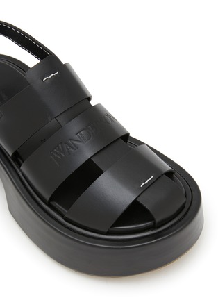 细节 - 点击放大 - JW ANDERSON - Stripe Platformed Leather Sandals