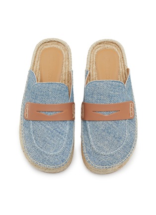 细节 - 点击放大 - JW ANDERSON - Slip On Suede Denim Espadrille Loafer Mules