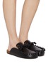 模特儿示范图 - 点击放大 - JW ANDERSON - Ruffle Leather Loafer Mules