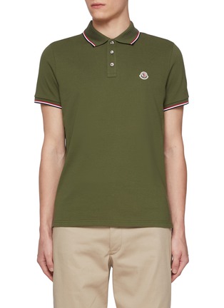 首图 - 点击放大 - MONCLER - Logo Patch Cotton Polo Shirt