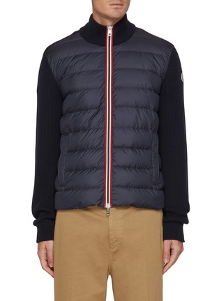 首图 - 点击放大 - MONCLER - Puffer Insert Cotton Yarn Cardigan