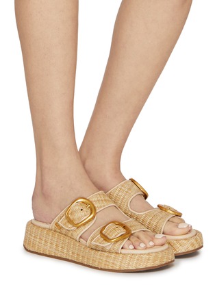 模特儿示范图 - 点击放大 - SAM EDELMAN - 40 NERISSA 厚底草编凉鞋