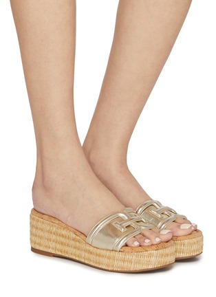 模特儿示范图 - 点击放大 - SAM EDELMAN - Pauleena 60 Wedge Leather Sandals