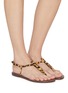 模特儿示范图 - 点击放大 - SAM EDELMAN - Gigi Zambia Print Leather Sandals