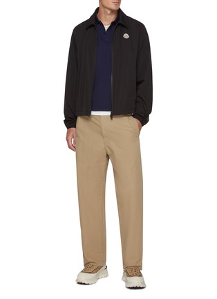 模特儿示范图 - 点击放大 - MONCLER - Soft Shell Zip Up Shirt Jacket