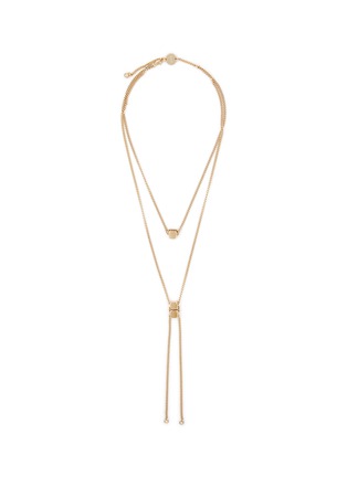 LEMAIRE | Abacus Bolo Tie Brass Necklace