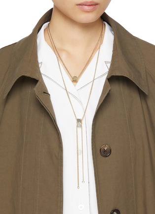 LEMAIRE | Abacus Bolo Tie Brass Necklace