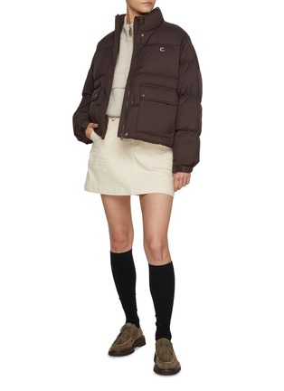 模特儿示范图 - 点击放大 - CLOVE - Stand Collar Puffer Jacket