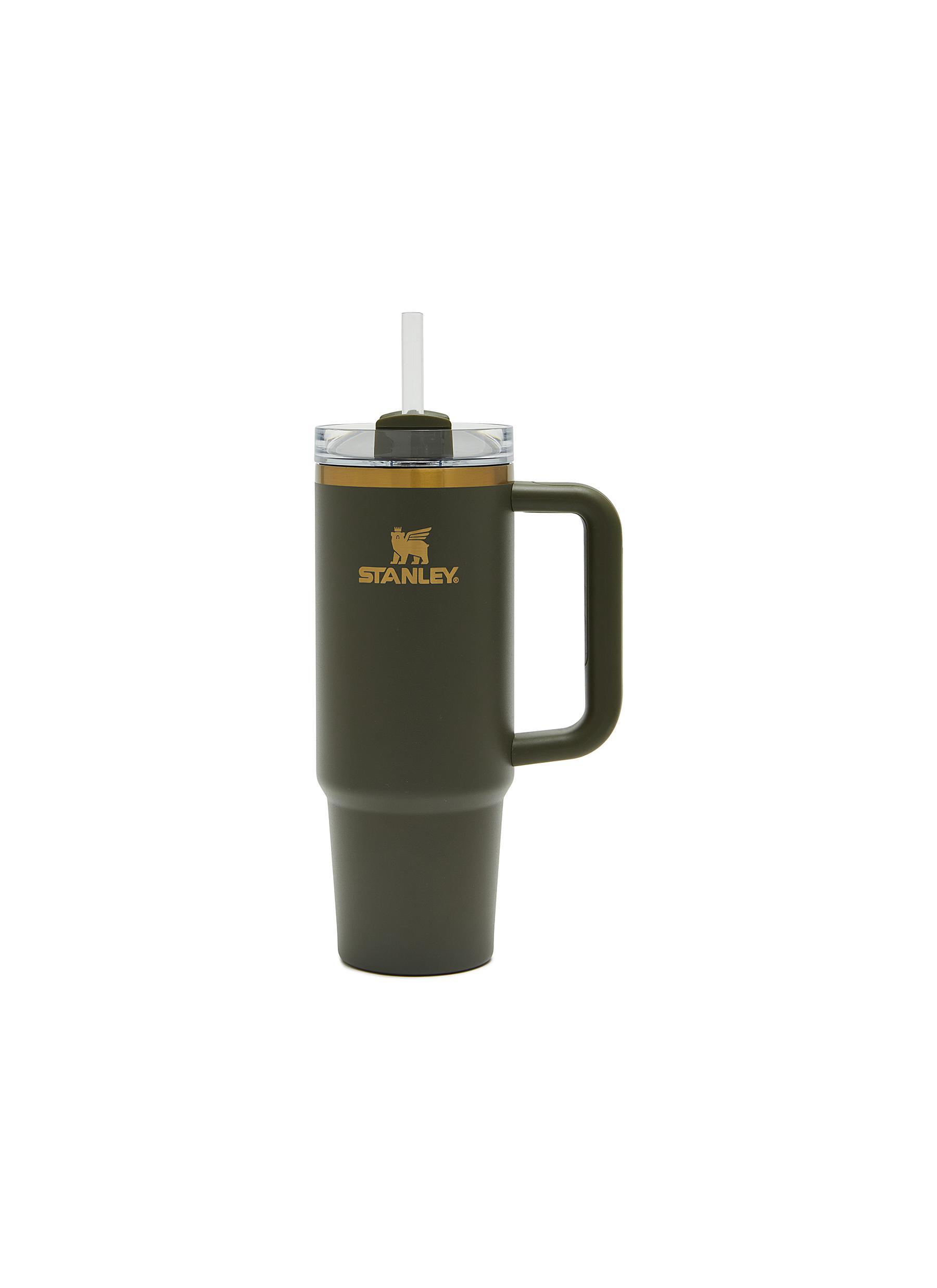 野外独杯【新品・未使用】 STANLEY | 探险系列H2.0 不锈钢真空吸管杯887ML — 翠柏绿| Lane Crawford