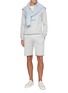 模特儿示范图 - 点击放大 - PAUL & SHARK - Drawstring Fleece Silk Cotton Bermuda Shorts