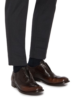 模特儿示范图 - 点击放大 - OFFICINE CREATIVE - Balance 016 Laceless Leather Oxford Shoes