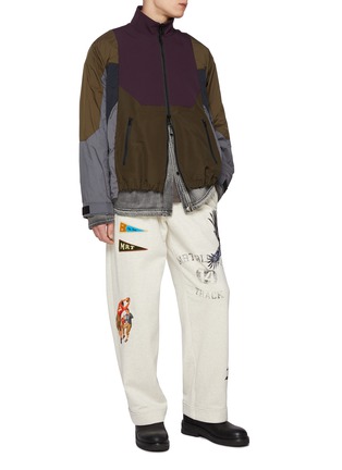 模特儿示范图 - 点击放大 - KHOKI - Graphic Print Cotton Sweatpants
