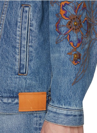  - KHOKI - Light Wash Multi-Pocket Embroidery Denim Jacket