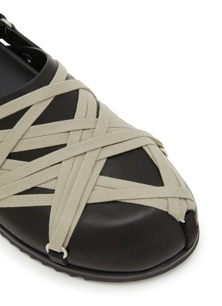 细节 - 点击放大 - RICK OWENS - MEGALACED 皮革穆勒平底鞋