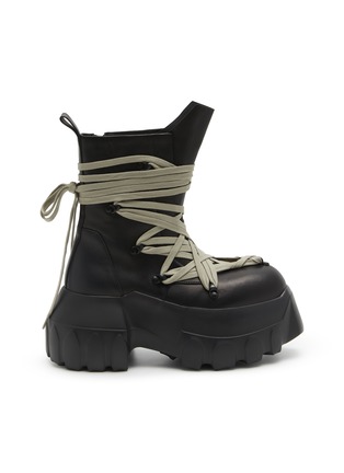 首图 - 点击放大 - RICK OWENS - 厚底真皮系带筒靴
