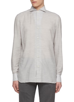 首图 - 点击放大 - LUIGI BORRELLI - NAPOLI - Vesuvio Spread Collar Shirt