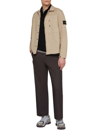 模特儿示范图 - 点击放大 - STONE ISLAND - 混棉 POLO 衫