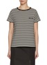 首图 - 点击放大 - MONCLER - Striped Logo Patch Cotton  T-shirt