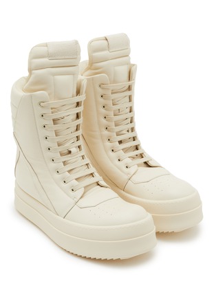 细节 - 点击放大 - RICK OWENS - Mega Geobasket Leather Boots