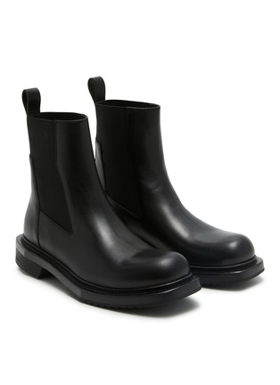 细节 - 点击放大 - RICK OWENS - 线条皮革及踝靴