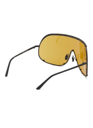 模特儿示范图 - 点击放大 - RICK OWENS - Single Lens Shielding Metal Sunglasses