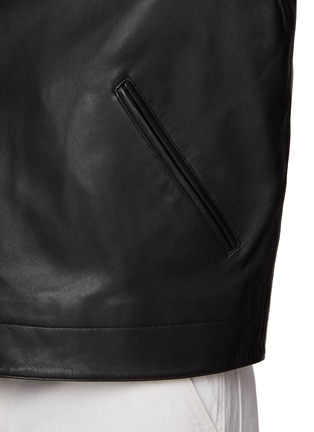  - THEORY - Zip Up Leather Jacket