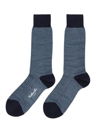 首图 - 点击放大 - PANTHERELLA - Highbury Houndstooth Wool Blend Standard Socks