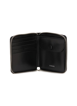 模特儿示范图 - 点击放大 - LEMAIRE - Patina Zip Compact Bi Fold Leather Purse
