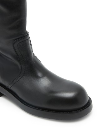 细节 - 点击放大 - ANN DEMEULEMEESTER - BENTE 真皮高筒靴