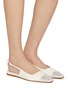 模特儿示范图 - 点击放大 - DEAR FRANCES - Tia Crystal Embellished Leather Flats