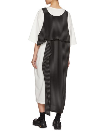 背面 - 点击放大 - Y'S - Stripe Panelled Hybrid Jersey Dress