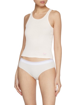 模特儿示范图 - 点击放大 - ALEXANDERWANG - 罗纹纯棉工字背心