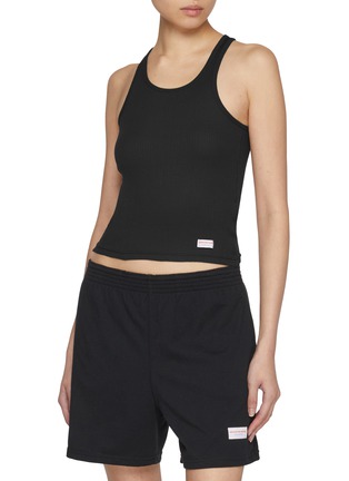 模特儿示范图 - 点击放大 - ALEXANDERWANG - 松紧腰纯棉短裤