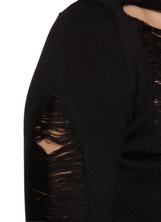  - RICK OWENS - Tanja Sherred Side Drape Wool Knit