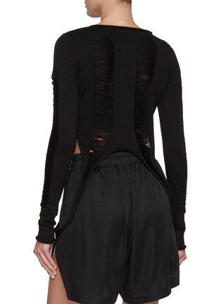背面 - 点击放大 - RICK OWENS - Tanja Sherred Side Drape Wool Knit